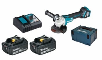 Makita DGA511RFJ 2x 3Ah Akku + Ladegerät