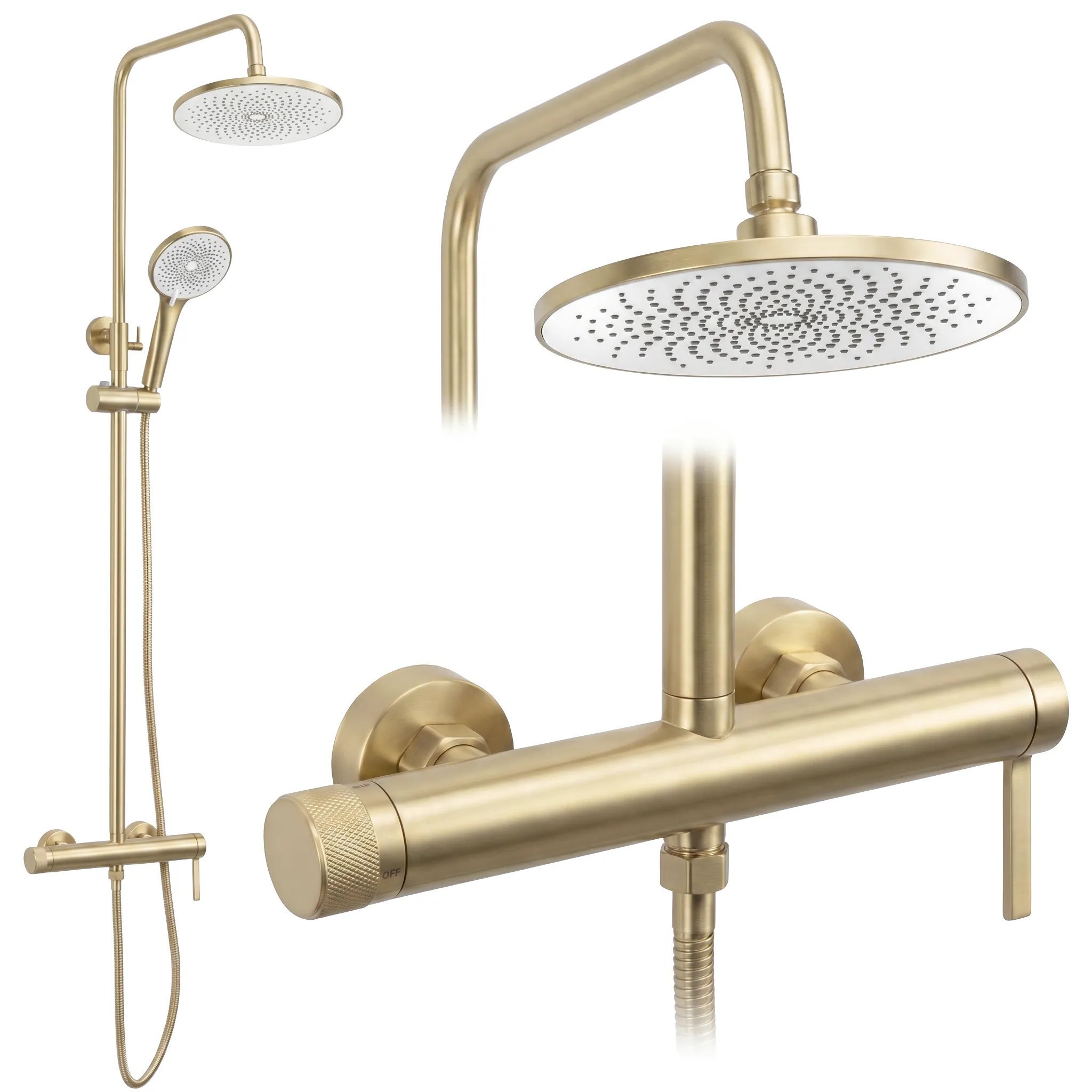 Duschset Rea Rivo Brush Gold
