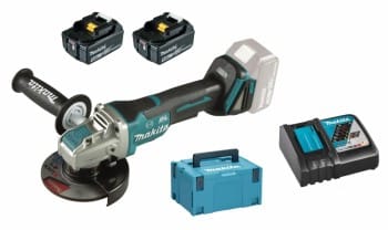Makita DGA520RTJ 2x 5Ah Akku + Ladegerät