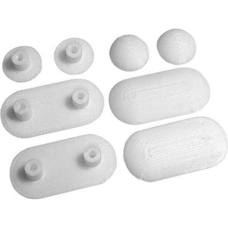 Wc-sitzpuffer-set – Set Mit 4 Stoßdämpfenden Wc-sitzpuffern Aus Gummi