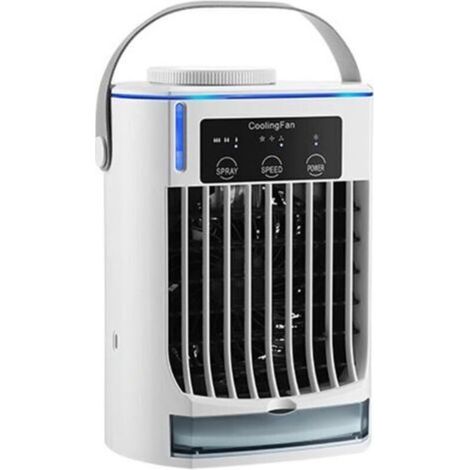Mini-tischventilator Mit Usb-c-anschluss, Luftbefeuchter Und Sprühfunktion, Leise Und Tragbar, Für Zuhause Und Büro