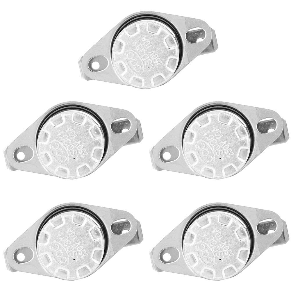 Konvolut Von 5 Ksd301-schaltern – 90 °c – 250 V 10 A – Schließer – Temperatursensor – Eisen + Kunststoff