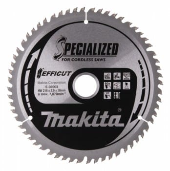 Makita E-08903 Sägeblatt 216x2,0x30, 60Z EFFICUT