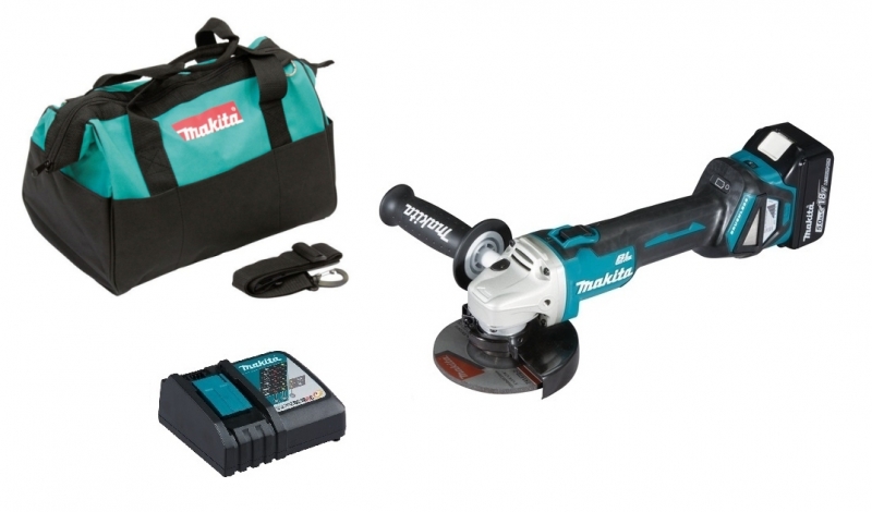 Makita DGA504RT1 1x 5Ah Akku + Ladegerät mit Transporttasche Bild 2