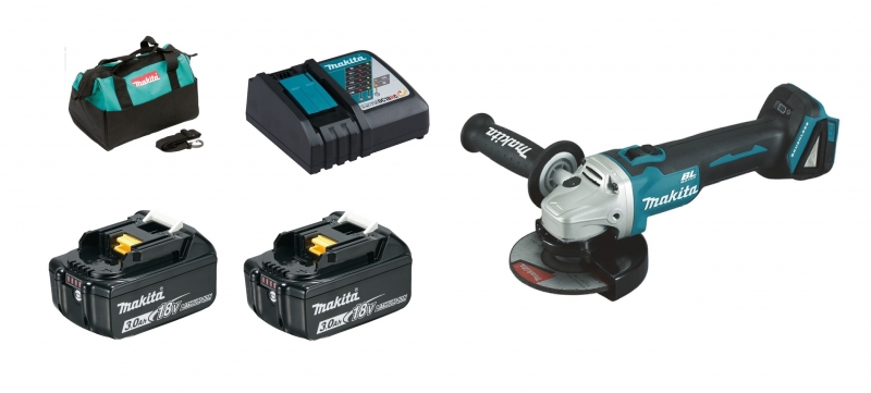 Makita DGA504RF1 1x 3Ah Akku + Ladegerät mit Transporttasche Bild 2
