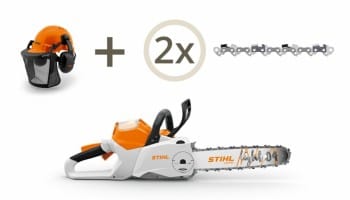 STIHL MSA 220 C-B 35 cm PS3 Pro + 2x Sägekette + Helmset Funtion Basic