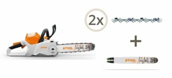 STIHL MSA 220 C-B 40 cm PS3 Pro + 2x Sägekette + Führungsschiene