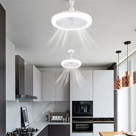 Deckenventilator Mit 30-w-leuchte, Fernbedienung, Oszillierendem Kopf, E27-fassung Und 3 Geschwindigkeitsstufen.