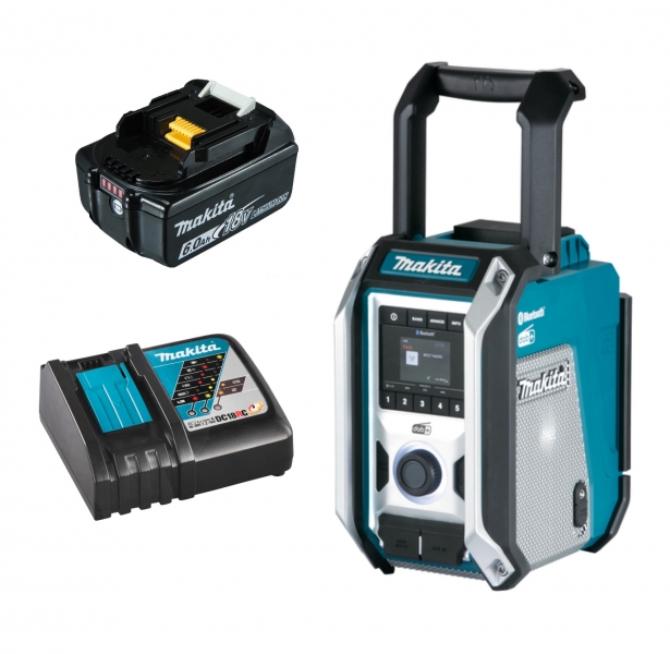 Makita DMR115 + 1x 18V 6Ah BL1860 Akku + DC18RC Bild 2