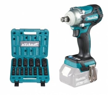 Makita DTW300Z + E-16586 IMPACT BLACK Schlagnuss-Set 14-tlg.