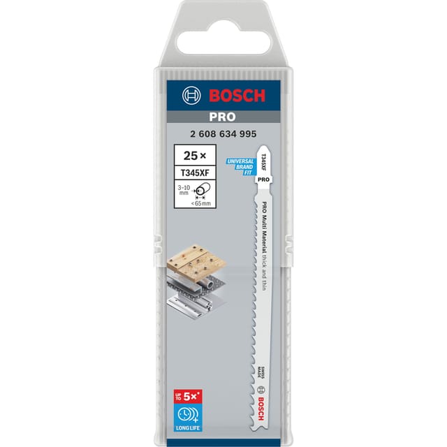 Bosch Stichsägeblatt T 345 XF, Progressor for Wood and Metal