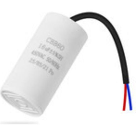 Kondensator, Cbb60 45µf 450v 50/60hz, 2-adrig 100mm, Für Anlaufkompressor Und Wasserpumpe Eines Elektromotors