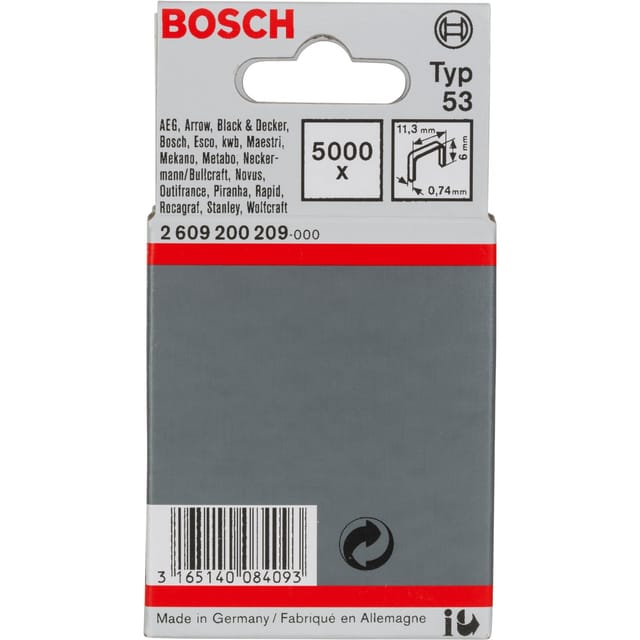 Bosch Feindrahtklammer Typ 53 11,4 x 0,74 x 6 mm