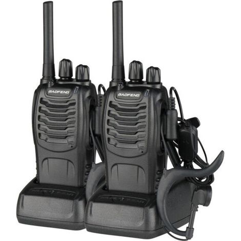 Talkie-walkie Bf-88e 1500mah Ultralange Autonomie Standard Ue, Schwarz