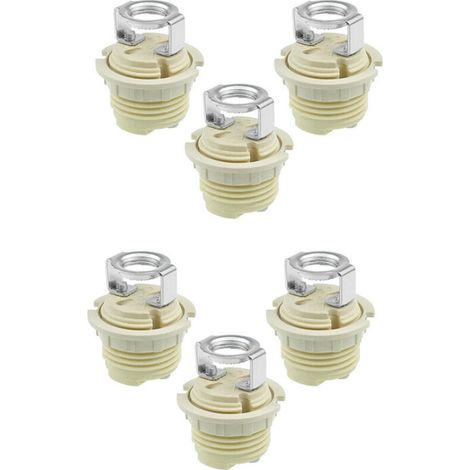 Set Mit 6 G9 Keramik-lampenfassungen Mit Gewinde, Hochwertiger, Massiver Ring, Kompatibel Mit Halogen-, Led- Und Cfl-lampen