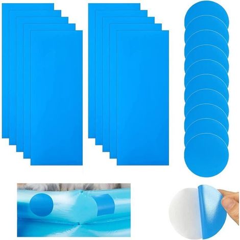 Schwimmbadreparaturset Mit 20 Selbstklebenden Pvc-flicken – Maße: 10 X 25,5 Cm Und 7 Cm – Haftet Dauerhaft Auf Matratzen Und Wasserspielzeug.