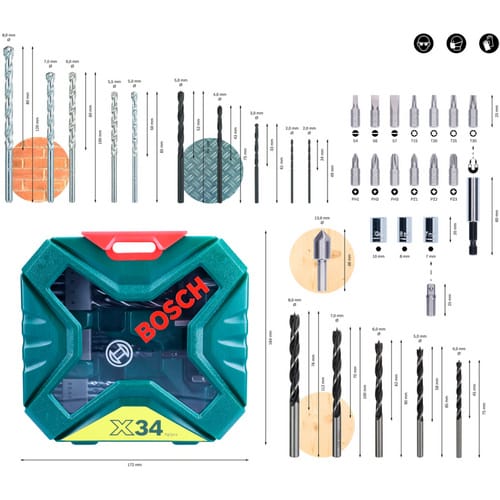 Bosch X-Line Classic Bohrer- und Schrauber-Set