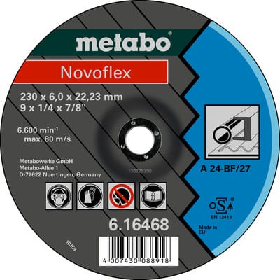 Metabo Novoflex 115x6,0x22,23 Stahl, Schruppscheibe, gekröpfte Ausführung