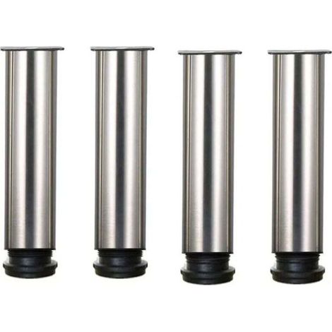 Möbelfüße – 4er-set Höhenverstellbare Edelstahl-möbelfüße Für Sofa, Tisch, Schrank – 25 Cm X 25 Cm – Inhhub