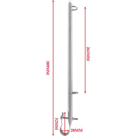 Flaggenmast Aus Edelstahl Für Yachten, Ohne Verbindungsstück Und Flagge. Schiffsausrüstung Und Zubehör. Flaggenmastfuß Aus Edelstahl Für Yachten, Ohne Verbindungsstück Und Flagge.