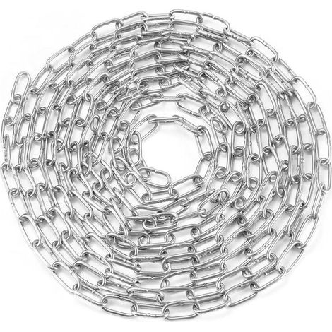 Kette Aus Edelstahl 304, Robuste Und Hochbelastbare Geschweißte Kette Für Zäune, Gehege Und Hundeleinen, Trockenkette, Maximale Belastung 80 Kg (3 Mm - 5 Meter)