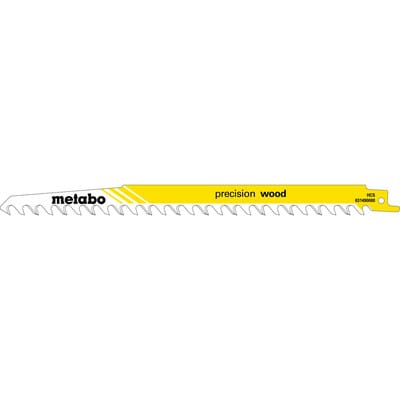 Metabo 5 Säbelsägeblätter "precision wood" 240 x 1,5 mm, HCS, 8,5 mm/ 3 TPI