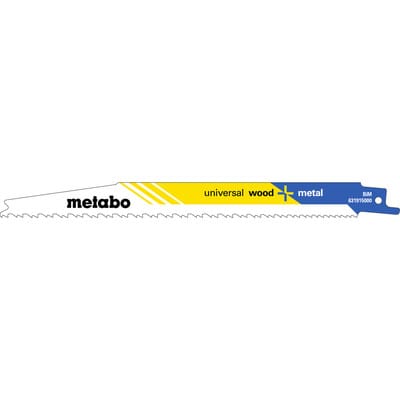 Metabo 5 Säbelsägeblätter "universal wood + metal" 200 x 1,25 mm, BiM, progressiv