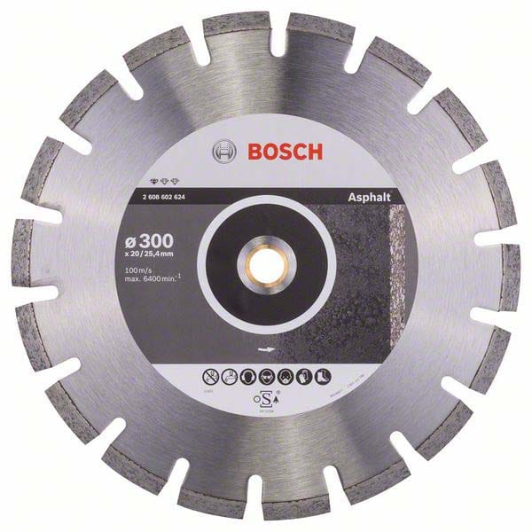 Bosch Diamanttrennscheibe Standard for Asphalt 300 x 20,00/25,40 x 2,8 x 8 mm
