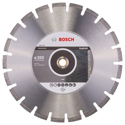 Bosch Diamanttrennscheibe Standard for Asphalt 350 x 20,00/25,40 x 3,2 x 8 mm