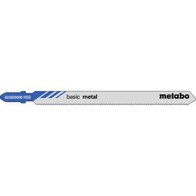 Metabo 5 Stichsägeblätter "basic metal" 106/ 1,2 mm, HSS