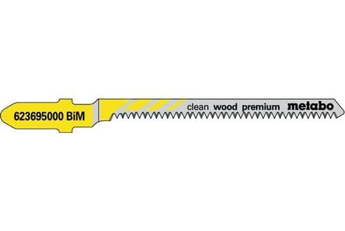 Metabo 5 Stichsägeblätter "clean wood premium" 57/ 1,4 mm, BiM