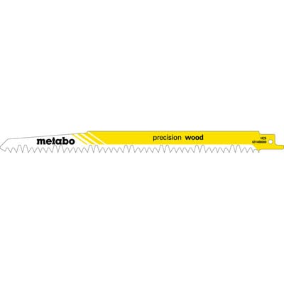 Metabo 5 Säbelsägeblätter "precision wood" 240 x 1,5 mm, HCS, 5,0 mm/ 5 TPI