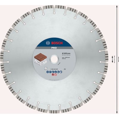Bosch Diamanttrennscheibe Best for Abrasive 400 x 20,00/25,40 x 3,2 x 12 mm