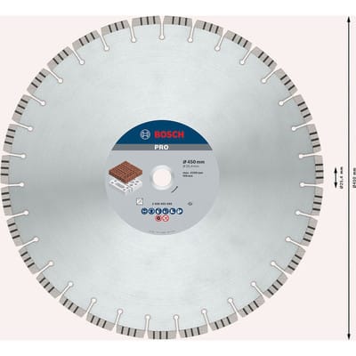 Bosch Diamanttrennscheibe Best for Abrasive 450 x 25,40 x 3,6 x 12 mm