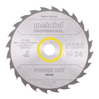 Metabo Sägeblatt "power cut wood - professional", 230x2,6/1,8x30, Z24 WZ 20°
