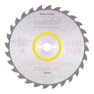 Metabo Sägeblatt "power cut wood - professional", 300x2,8/1,8x30, Z28 WZ 15°