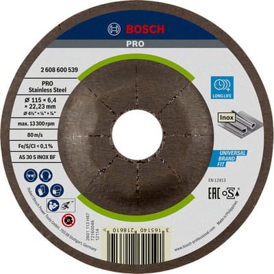 Bosch Schruppscheibe gekröpft Expert for Inox AS 30 S INOX BF 115 mm 22,23 mm 6 mm