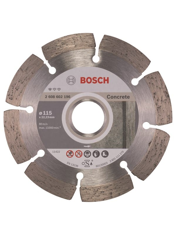 Bosch Diamanttrennscheibe Standard for Concrete, 115 x 22,23 x 1,6 x 10 mm