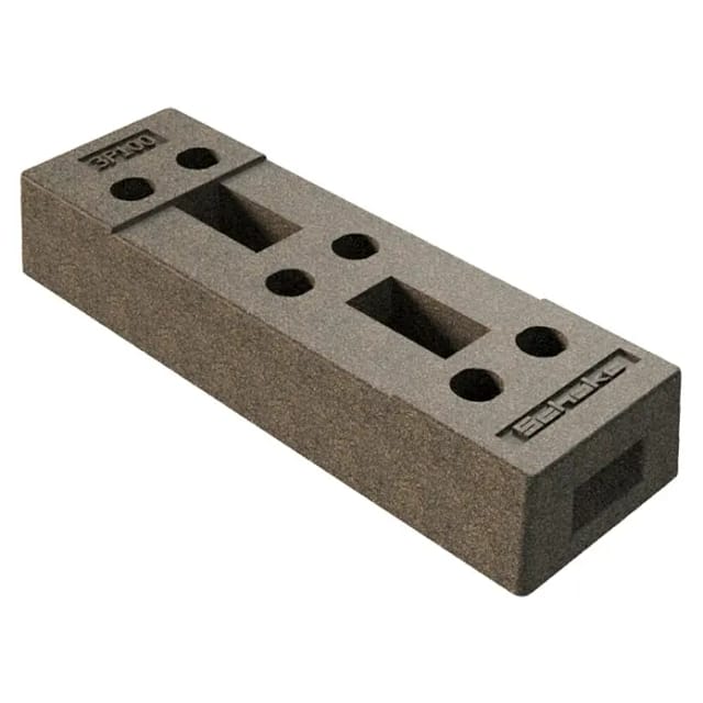 Schake Bauzaunfuß aus Beton, Länge: 700 mm, Höhe 125 mm, Breite 220 mm mit 6 Löchern (Ø 42 mm) 36 kg