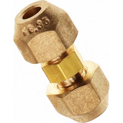 Kupferrohrverlängerung Für Klimaanlagen - Doppelverbinder - Zwischenanschlusskopf - Lötfrei - Kupferrohr Von 6 Bis 22 Mm - Bördelmutter (6,35 Mm)