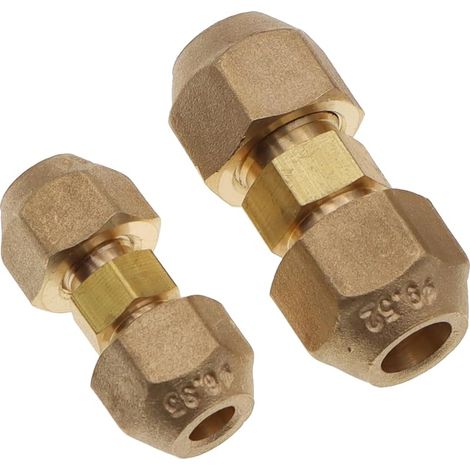 Kupferrohrverlängerung Für Klimaanlagen, 6,35 Mm Und 9,53 Mm, Schlagmutter, Doppelverbinder, Zwischenanschlusskopf, Lötfrei, Geeignet Für 6,35 Mm Und 9,53 Mm Rohre