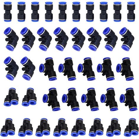 40 Stück, 4 Formen, Pneumatische Schnellkupplungen, 6 Mm Außendurchmesser, Schlauch-schnellkupplungen Zum Anschluss Von Wasserschläuchen