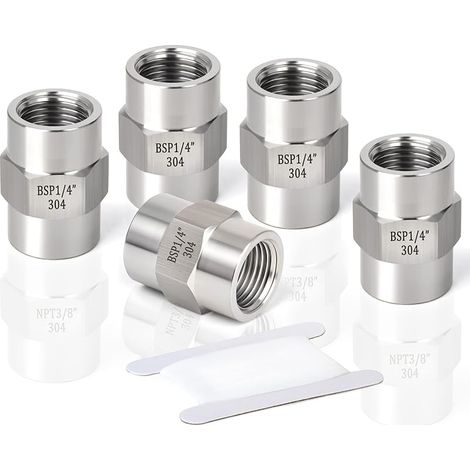 Stück 1/4" Bsp Innensechskant-rohrverschraubungsadapter (innensechskant) Aus Edelstahl 304 Für Industrielle Sanitärinstallationen