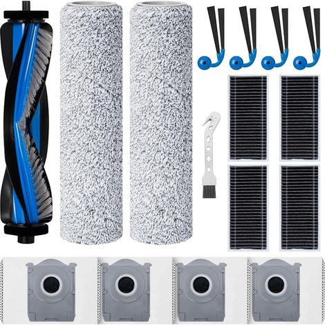 Zubehörset Für Ecovacs Deebot T80s Omni/x9 Pro Omni/x11 Pro Omni Saugroboter, 1 Walzenbürste, 2 Flusenwalzen, 4 Filter, 4 Staubbeutel, 4 Ersatzseitenbürsten
