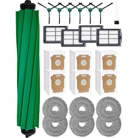 Zubehörset 505 Für Den Roomba Plus 405/505 Combo Saugroboter: 1 Hauptbürste, 6 Seitenbürsten, 4 Hepa-filter, 6 Staubsaugerbeutel, 6 Reinigungstücher