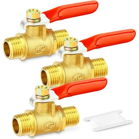 Stück 1/4 Zoll Messing-mini-kugelhahn-absperrschalter, 1/4 Zoll Mbsp-gewinderohrverschraubung