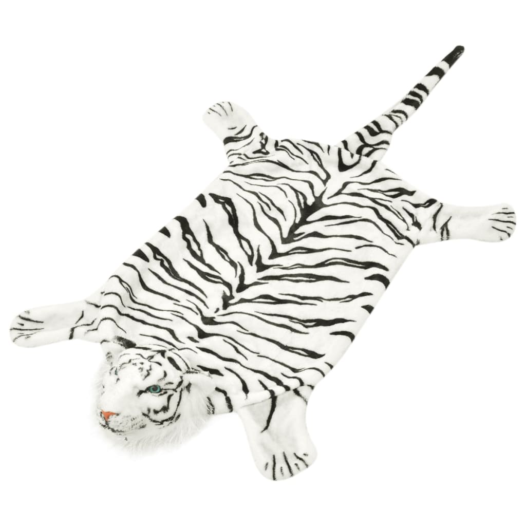 Tigerfell Teppich Plüsch 144 Cm Weiß