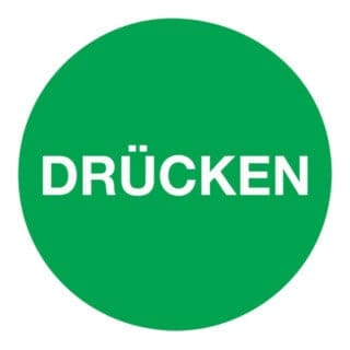 Türaufkleber D.50 mmLxB Drücken Folie selbstkl.