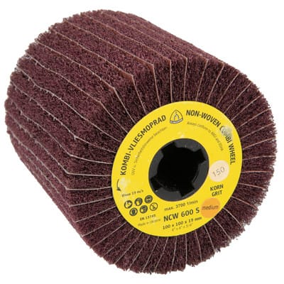 Klingspor NCW 600 S Vliesmopräder Kombination 100 x 50 x 19 mm Korn 150 Medium, rotbraun