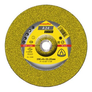 Klingspor A 24 EX Schruppscheiben, 230 x 8 x 22,23 mm gekröpft